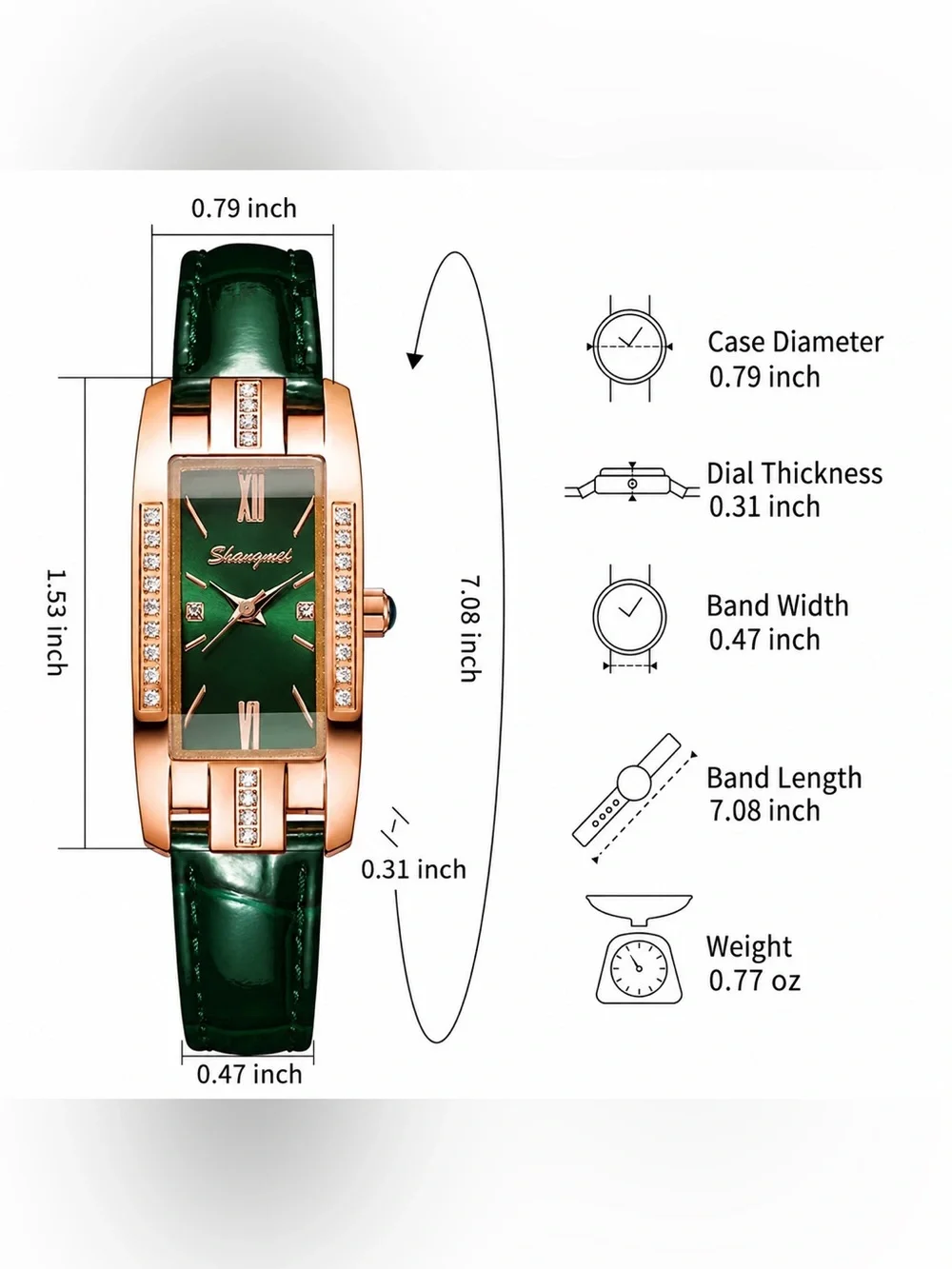 Italian Luxury Boutique Women’s Watch Set 2 Crystal Vegan Leather Strap NWOT